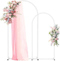 Arch Backdrop Stand Set of 2 (7.2FT,6.6FT), White Metal Arch Stand