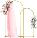 Arch Backdrop Stand Set of 2 (7.2FT,6FT), Gold Metal Arch Stand