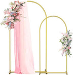 Arch Backdrop Stand Set of 2 (7.2FT,6FT), Gold Metal Arch Stand