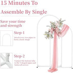 Arch Backdrop Stand Set of 2 (7.2FT,6FT), White Metal Arch Stand, alternate view 5