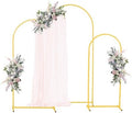 Arch Backdrop Stand, Set of 3, 6/5/4 ft, Stable Structure, Easy Assembly, Gold Metal Arch Backdrop Stand for