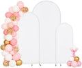 Arch Backdrop Stand, Set of 3, 6/5/4 ft, Stable Structure, Easy Assembly, Gold Metal Arch Backdrop Stand with