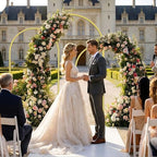 Arch Backdrop Stand Set of 3 (7.2FT,6.6FT,6FT), Gold Arch Stand, alternate view 2