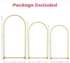 Arch Backdrop Stand Set of 3 (7.2FT,6.6FT,6FT), Gold Arch Stand, alternate view 3