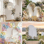 Arch Backdrop Stand with Cover Set 2-Pack - 7.2FT 6FT Gold Metal, alternate view 2