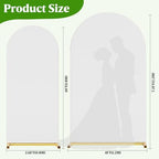 Arch Backdrop Stand with Cover Set 2-Pack - 7.2FT 6FT Gold Metal, alternate view 3