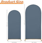 Arch Covers, Dusty Blue Arch Backdrop Cover Set of 2, Cover Only in 7.2FT+6FT in Dusty Blue, alternate view 2