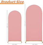 Arch Covers, Light Pink Arch Backdrop Cover Set of 2, Cover Only in 7.2FT+6FT in Light Pink, alternate view 2