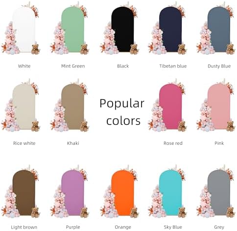 Arch Covers, Sky Blue Arch Backdrop Cover Set of 2, Cover Only in 7.2FT+6FT in Sky Blue, alternate view 6