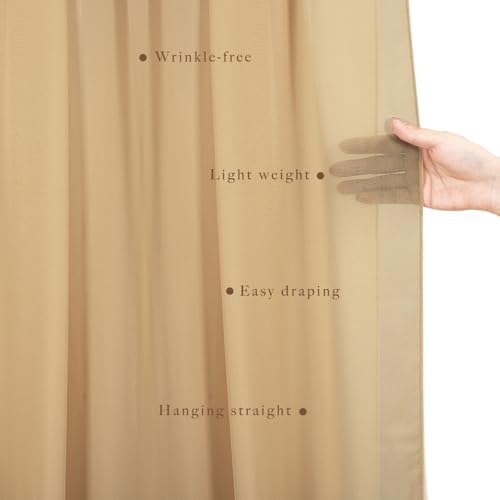 Arch Drapes for Wedding Arch Draping Fabric 4 Panel Sheer Backdrop for Ceremony Bridal Party Decor (Nude, 20Ft, alternate
