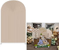 Arch Fabric Backdrop Covers Wedding Ripples Beige Color Arched 6ft Stand Covers Stretchy Background for Birthday