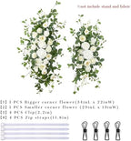 Arch Flower Kit of 2 - Artificial Floral Swag for Wedding Welcome Sign, Reception Ceremony Signs, Chair Decor, alternate view