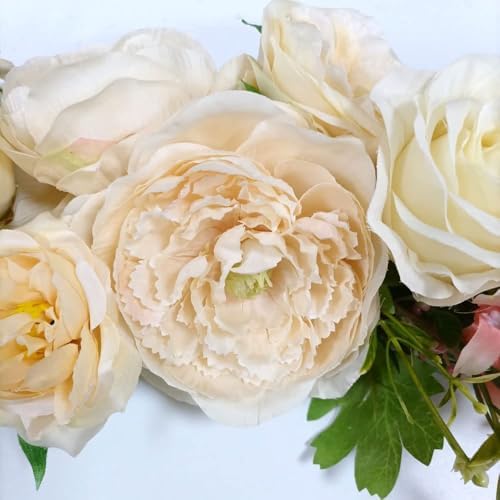 Arch Flowers, Artificial Floral Swags, 20" Length in Bent, Decorative Swag, Artificial Flower Swag for Door, alternate view 2