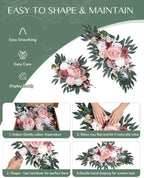 Arch Flowers Kit 2 Pack, Artificial Wedding Arch Decor, Silk Floral Swag, alternate view 5