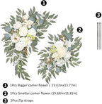 Arch Flowers with Drapes Kit (Pack of 2) for Wedding Ceremony Arbor and Reception Backdrop Decoration Wedding, alternate view