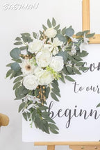 Arch Flowers with Drapes Kit (Pack of 2) for Wedding Ceremony Arbor and Reception Backdrop Decoration Wedding, alternate view