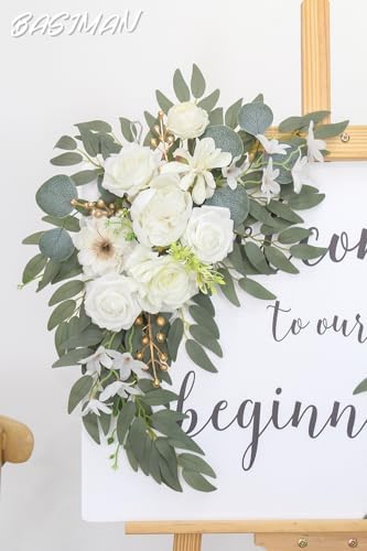 Arch Flowers with Drapes Kit (Pack of 2) for Wedding Ceremony Arbor and Reception Backdrop Decoration Wedding, alternate view
