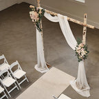 Arch Flowers with Drapes Kit (Pack of 3) - Includes 2Pcs Artificial Flower Arch Decor & 1Pcs Drapes, for Wedding, alternate