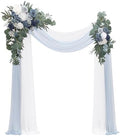Arch Flowers with Drapes Kit (Pack of 4) - 2pcs Artificial Dusty Blue & Navy Blue Floral Swag Arrangement with