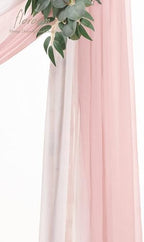 Arch Flowers with Drapes Kit (Pack of 4) - 2pcs Artificial Marsala & Champagne Floral Swag Arrangement with 2pcs, alternate