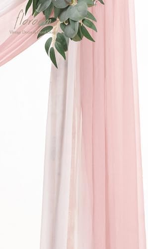 Arch Flowers with Drapes Kit (Pack of 4) - 2pcs Artificial Marsala & Champagne Floral Swag Arrangement with 2pcs, alternate