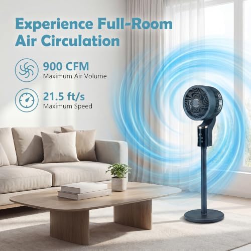 ARLIME Pedestal Fan Adjustable Height, Remote Control, alternate view 4