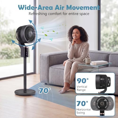 ARLIME Pedestal Fan Adjustable Height, Remote Control, alternate view 5