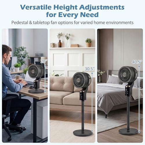 ARLIME Pedestal Fan Adjustable Height, Remote Control, alternate view 7