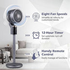 ARLIME Pedestal Fan, Quiet Standing Fan with Remote Control, alternate view 4