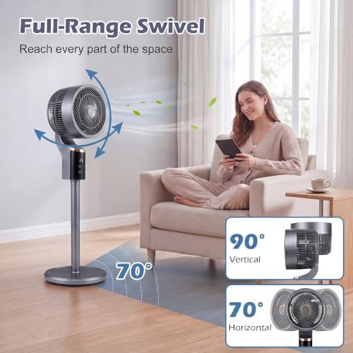 ARLIME Pedestal Fan, Quiet Standing Fan with Remote Control, alternate view 5