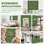 Artificial 10"x10" (24 Pieces) Boxwood Grass Wall Panels Screen, alternate view 6