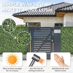 Artificial 20"x20" (12 Pieces) Boxwood Grass Wall Panels Screen, alternate view 4