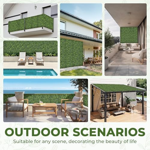 Artificial 20"x20" (6 Pieces) Boxwood Grass Wall Panels Screen, alternate view 6