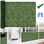 Artificial 48x120 in (40 Sqft) Boxwood Grass Wall Backdrop Roll