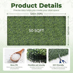Artificial 60x120 in (50 Sqft) Boxwood Grass Wall Backdrop Roll, alternate view 2