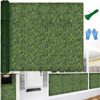 Artificial 96x120 in (80 Sqft) Boxwood Grass Wall Backdrop Roll