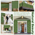 Artificial 96x120 in (80 Sqft) Boxwood Grass Wall Backdrop Roll, alternate view 6