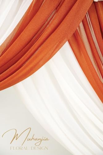 Artificial Arch Flowers Kit(Pack of 4),2Pcs Artificial Flower Arch Decor, 2Pcs Drapes, Ceremony and Reception, alternate view