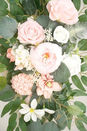 Artificial Arch Flowers Kit(Pack of 4),2Pcs Artificial Flower Arch Decor, 2Pcs Drapes, Ceremony and Reception, alternate view