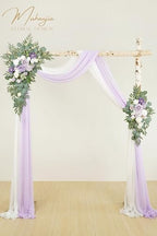 Artificial Arch Flowers Kit(Pack of 4),2Pcs Artificial Flower Arch Decor, 2Pcs Drapes, Ceremony and Reception, alternate view