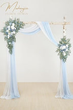 Artificial Arch Flowers Kit(Pack of 4),2Pcs Artificial Flower Arch Decor, 2Pcs Drapes, Ceremony and Reception, alternate view