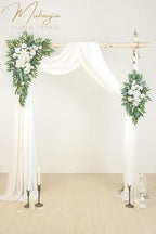Artificial Arch Flowers Kit(Pack of 4),2Pcs Artificial Flower Arch Decor, 2Pcs Drapes, Ceremony and Reception, alternate view