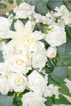 Artificial Arch Flowers Kit(Pack of 4),2Pcs Artificial Flower Arch Decor, 2Pcs Drapes, Ceremony and Reception, alternate view
