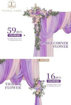 Artificial Arch Flowers Kit Pack of 5, Wedding Decorations for Reception with Hanging Flowers, Wedding Arch Silk, alternate