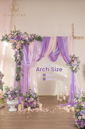 Artificial Arch Flowers Kit Pack of 5, Wedding Decorations for Reception with Hanging Flowers, Wedding Arch Silk, alternate