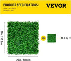 Artificial Boxwood Panel 6pcs, 20 x 20 in 1.6 in Sun Protected Boxwood Hedge Wall Panels, Artificial Grass, alternate view 3