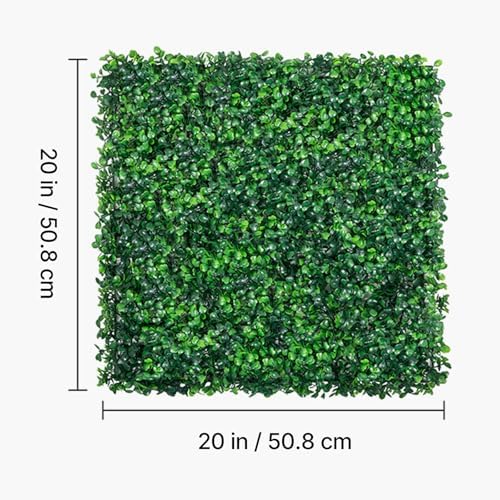 Artificial Boxwood Panel, Green, 20x20 in, 24pcs in Green, alternate view 2