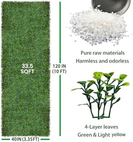 Artificial Boxwood Panel Roll 40X120 in(33.5 sqft) Greenery Backdrop, alternate view 2