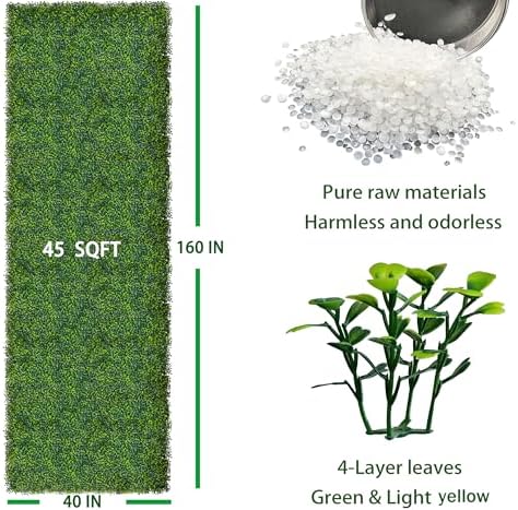 Artificial Boxwood Panel Roll 40X160 in(45 sqft) Greenery Backdrop, alternate view 2