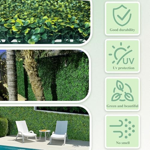 Artificial Boxwood Panel Roll 6FT X 12FT (72 sqft) Greenery Backdrop, alternate view 3